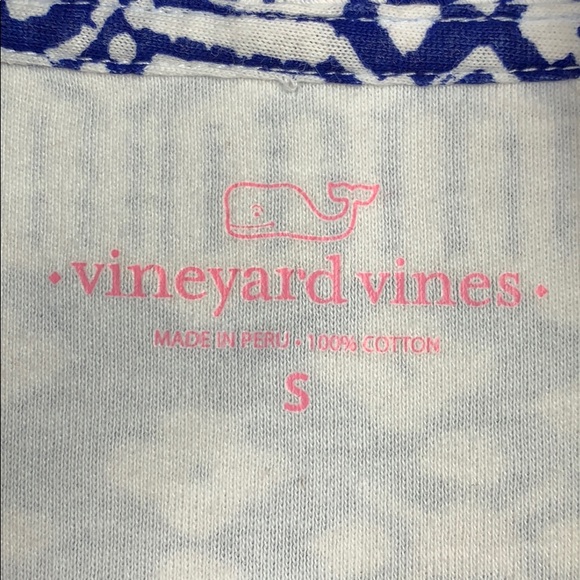 Vineyard Vines blue and white 1/4 zip sweatshirt - Picture 4 of 6